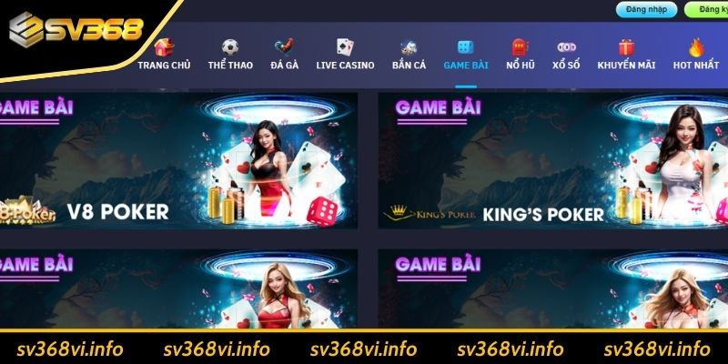 Bí quyết chiến thắng Game Bài SV368