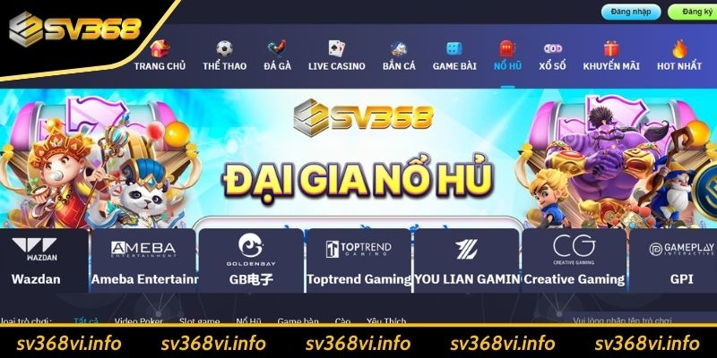 Luật chơi Nổ Hũ SV368